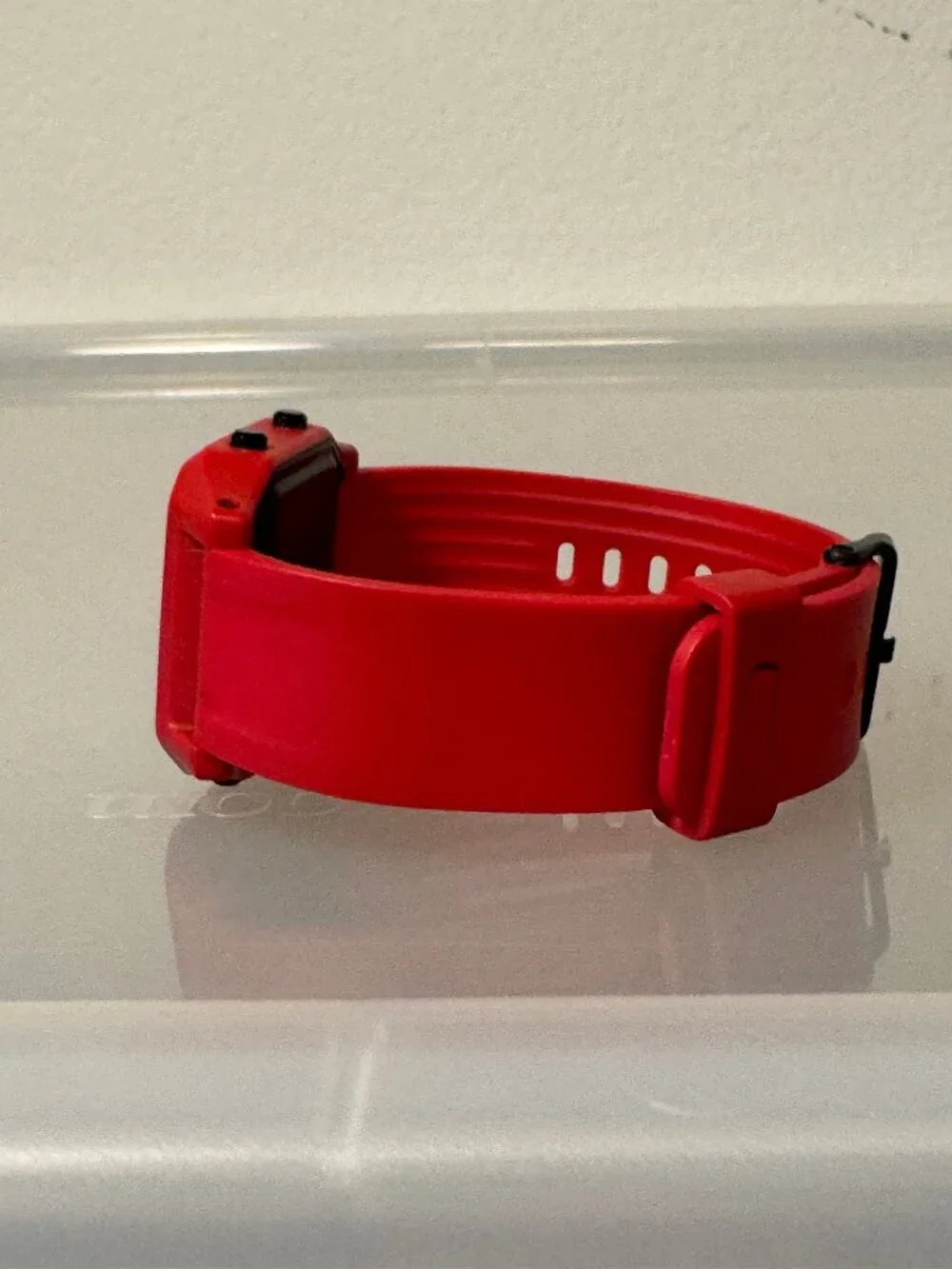 Nixon The Staple Red Digital Watch 100M Dual Time Alarm Chronograph